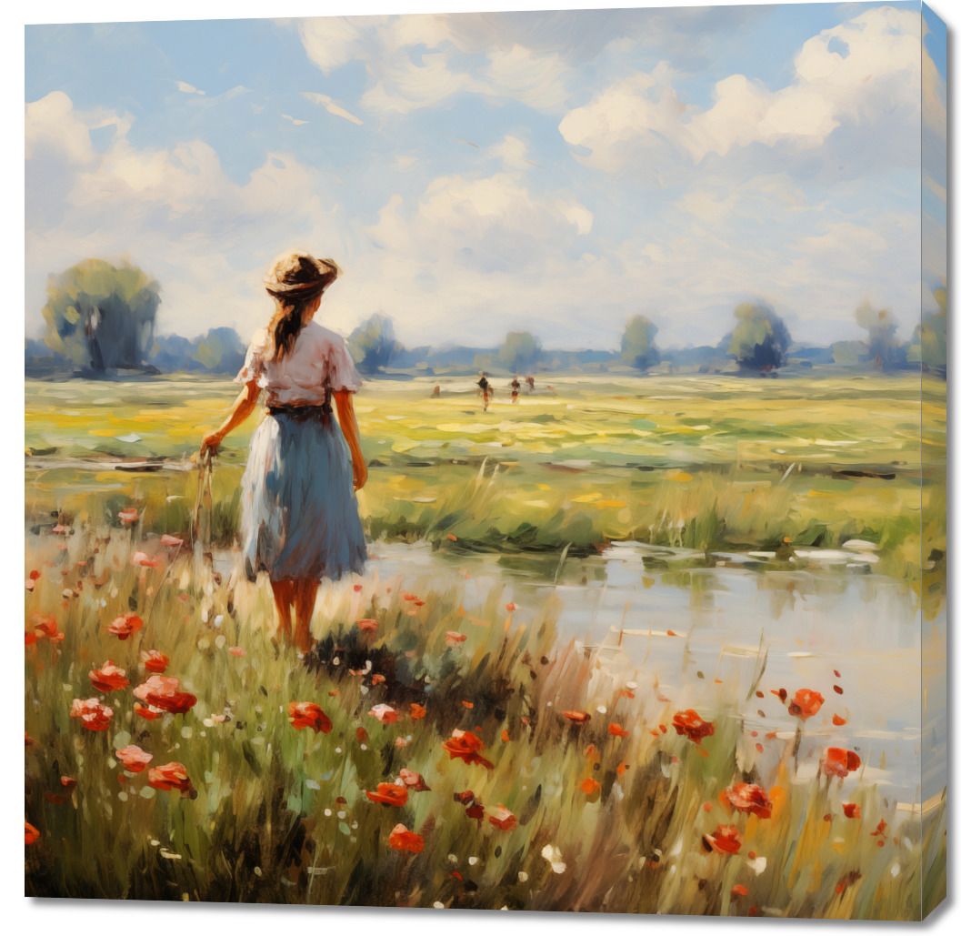 Obraz 100x100cm Wiejski Spokój