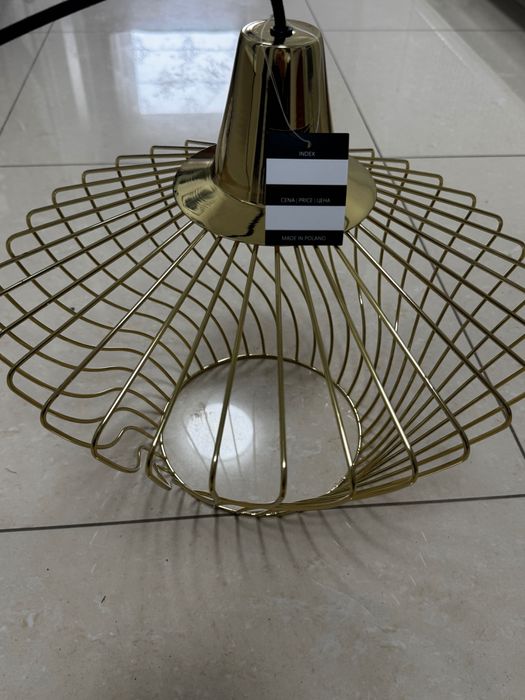 Lampa złota do salonu sypialni