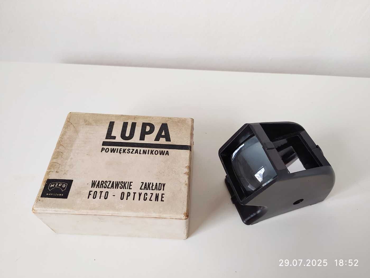 Powiększalnik LUPA WZFO unikalny, PRL, sprawny, kompletny z pudełkiem!