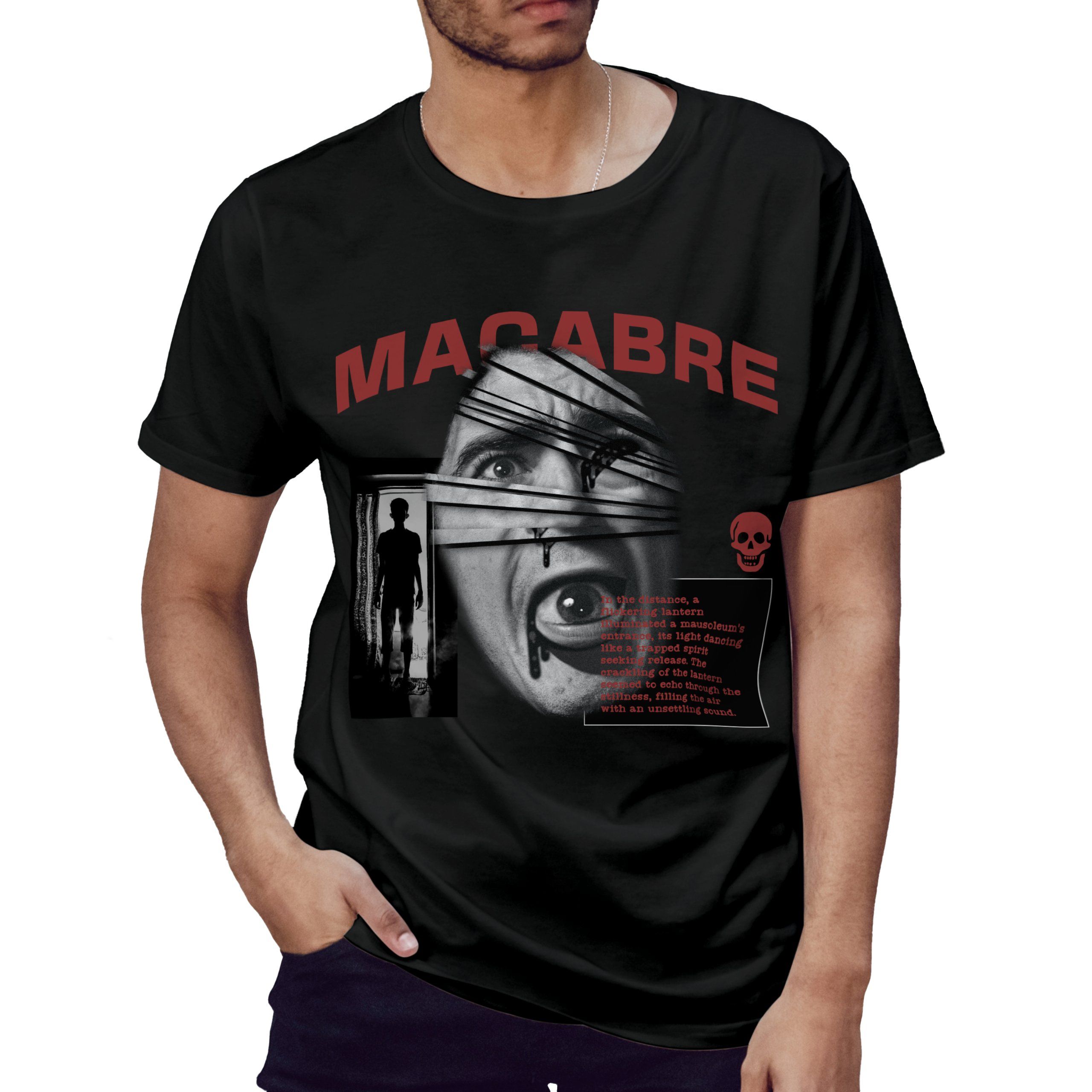 Koszulka czarna męska z nadrukiem śmieszna prezent streetwear art rzeż