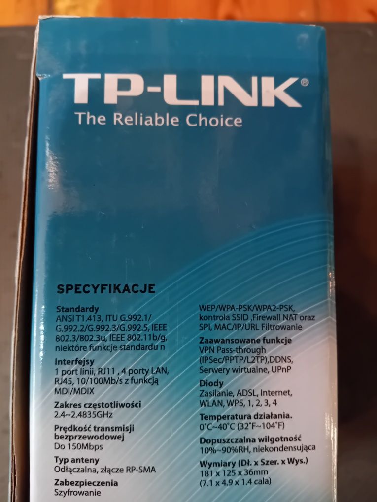 Router bezprzewodowy tp-link TD-W8951ND 150mbps