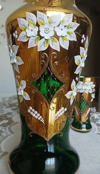 Набор для напитков смальта, Bohemia, Чехия.