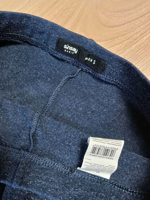 Leginsy legginsy getry granatowe Sinsay S