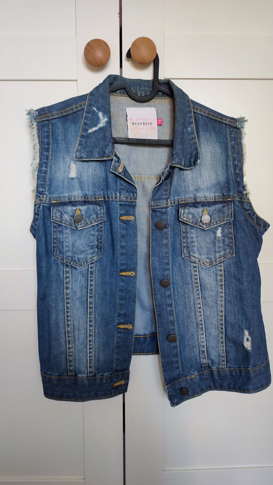 Reserved L 40 jeansowa kamizelka denim