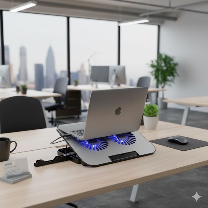 Охлаждающая подставка для ноутбука 10-17 дюймов алюминиевая