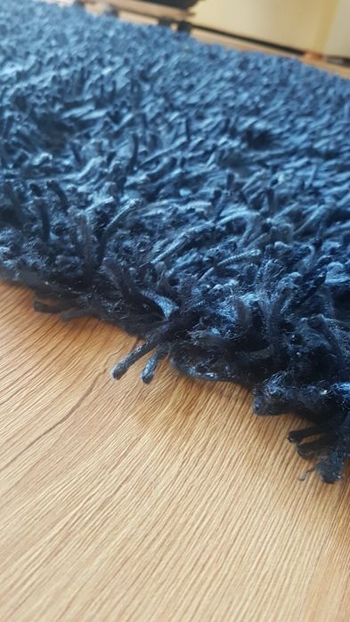 Dywan shaggy granatowy niebieski 176×110cm