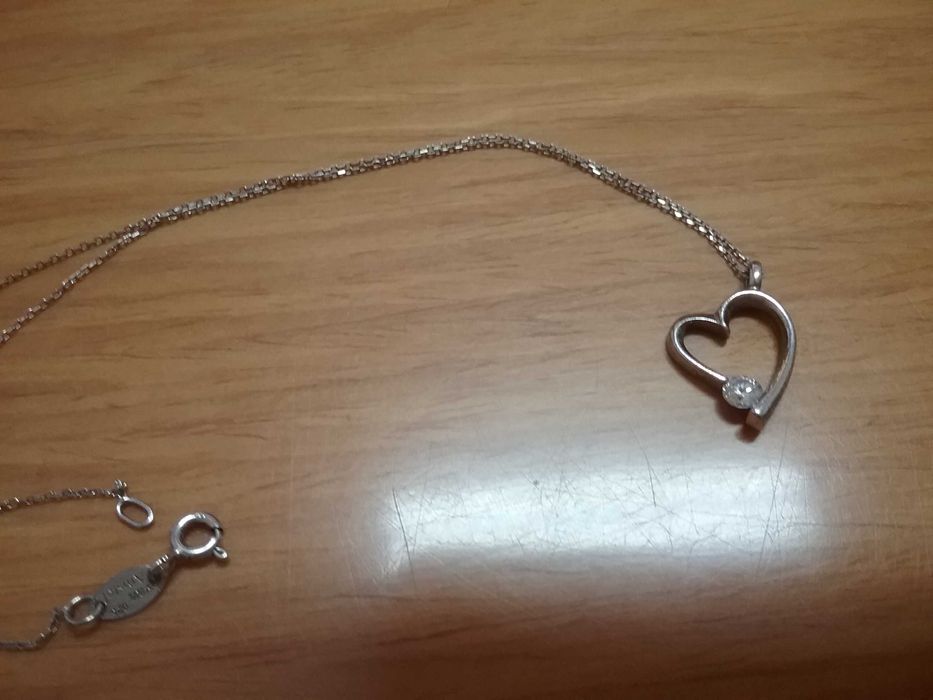 CONJUNTO NOVO DE PRATA: Anel e fio de brilhantes