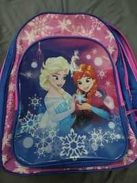 Plecak szkolny Disney Frozen 3 Komory, pojemny niebieski