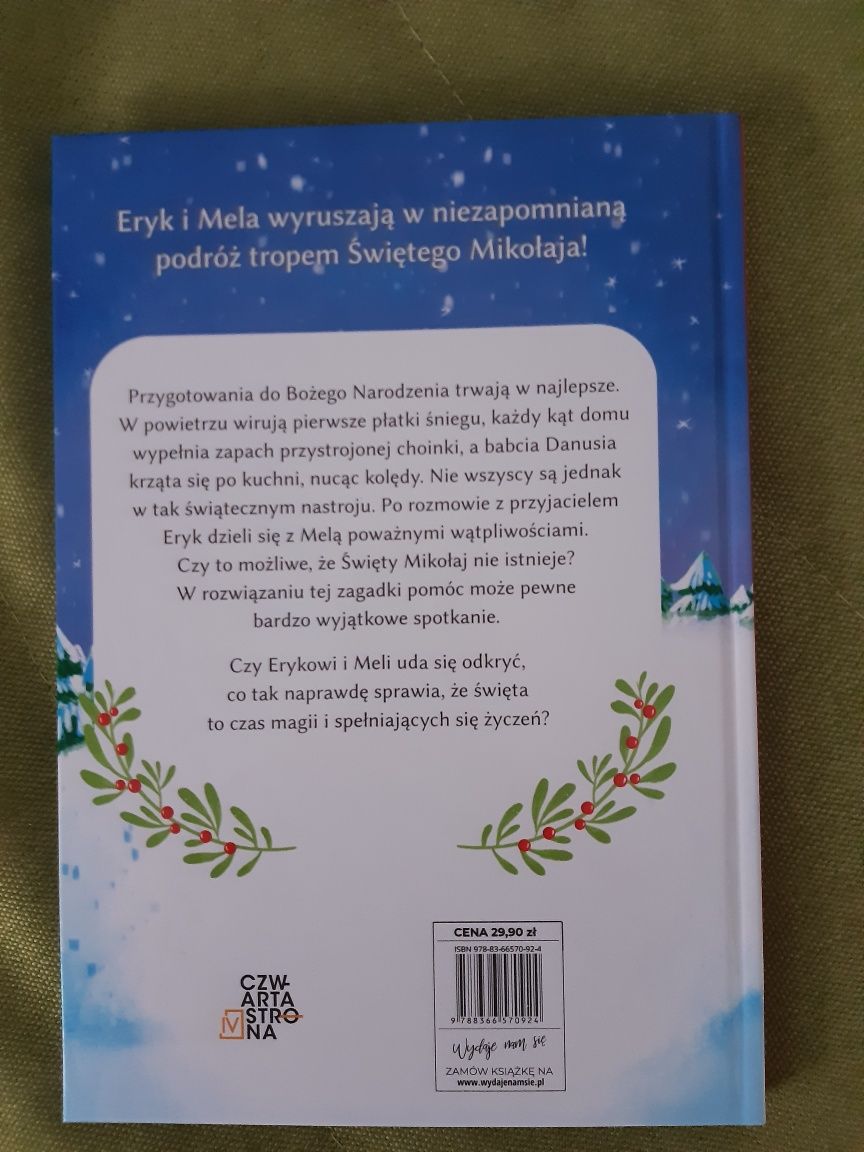 Książka dla dzieci "Eryk i Mela na tropie świętego Mikołaja"