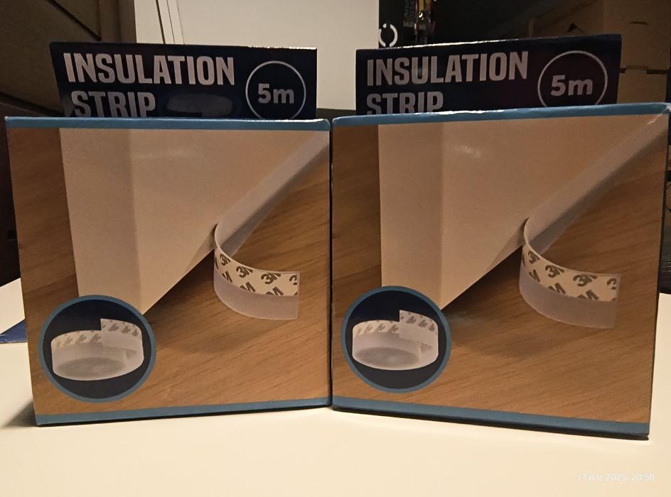 Taśma izolacyjna do drzwi lub okien taśma silikonowa na przeciągi 5m