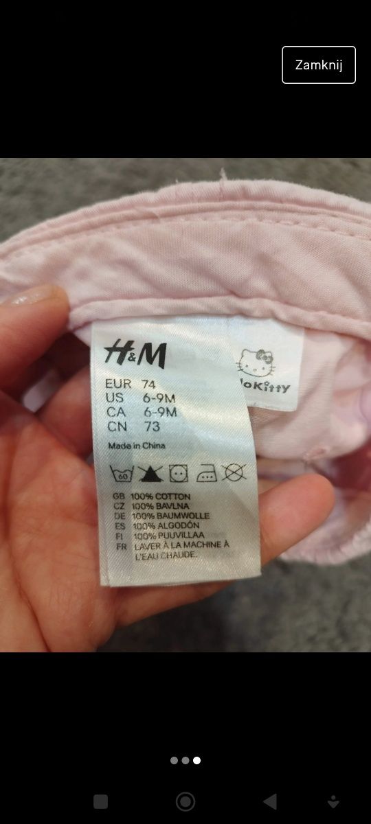 Czapka z daszkiem Hello Kitty 74, 6-9 msc H&M