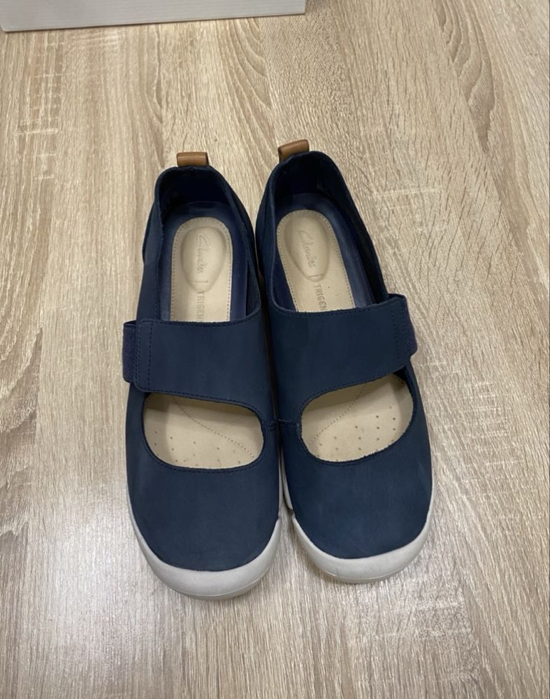 Clarks trigenic 39р. шкіряні (нубук) мокасини балетки туфлі