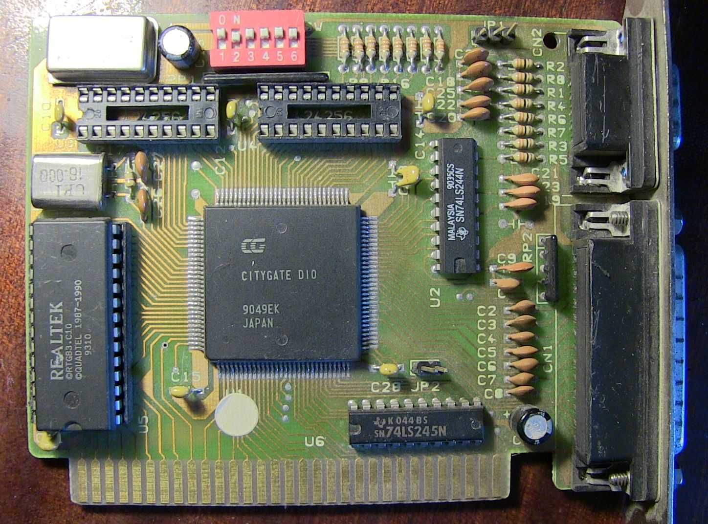 Видеокарта старая ECA Unigue UN-010 8bit 256KB ISA