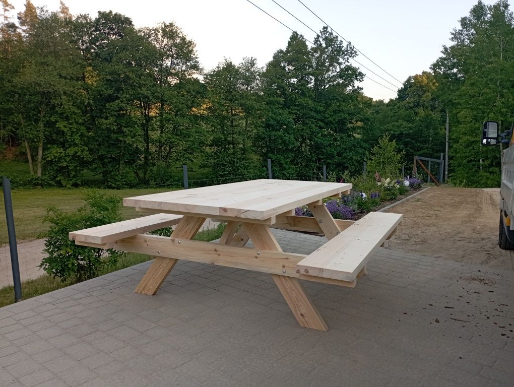 ławka ława stół stolik ławo stół zestaw piwny piknikowy mebli ogrodowy