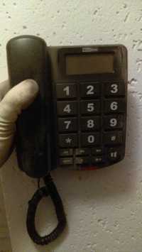 Telefon stacjonarny Maxcom KXT-440 czarny, duże klawisze