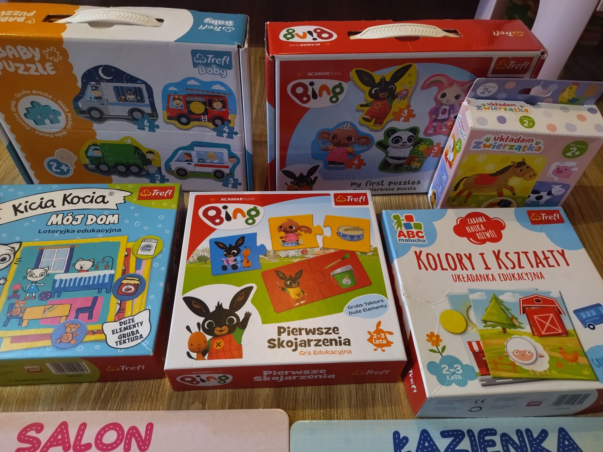Puzzle, gry edukacyjne 2-3 lat