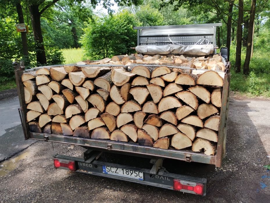 DĘBOWE kominkowe  opał, drewno  Transport 5mp. Sosna, brzoza, olcha