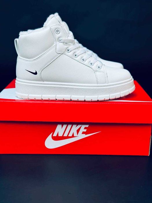 Женские зимние ботинки nike на меху натуральная кожа супер предложение