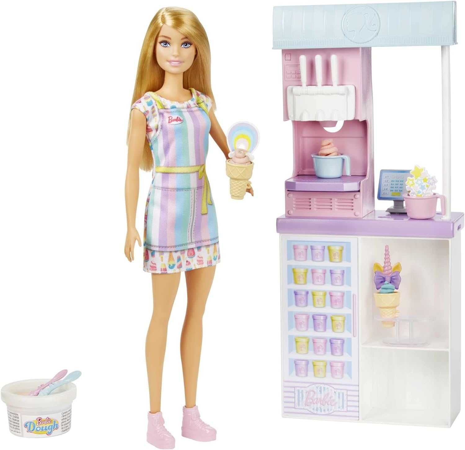 Лялька Барбі Barbie Careers Ice Cream Shop Set with Blonde Fashion