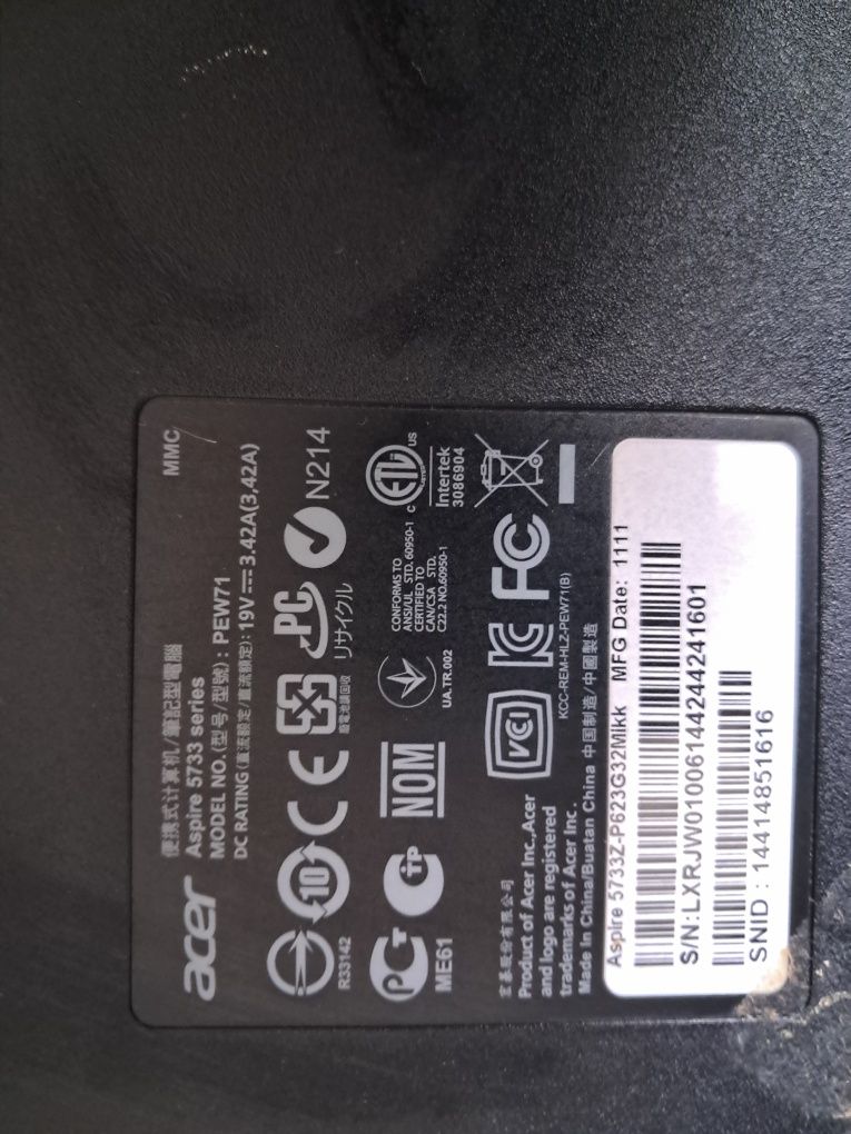 Acer Aspire 5733Z-P622g32Mikk
