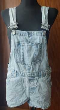 Ogrodniczki jeansowe krótkie retro vintage denim top shop moto