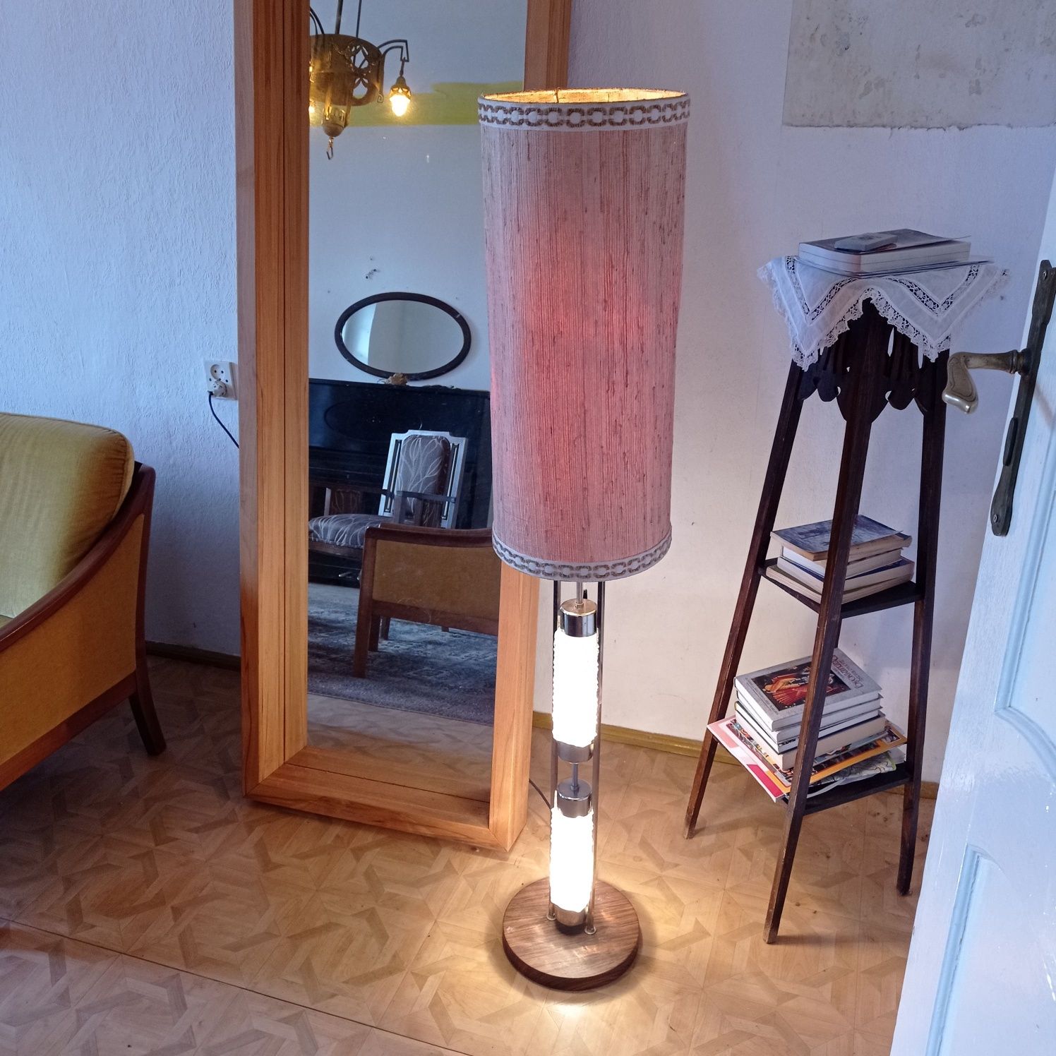 Lampa vintage 70 80 kryształowa design