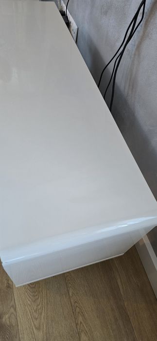 Nowoczesna Szafka RTV pod TV wysoki połysk biało szara antracyt