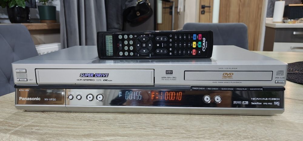 Panasonic NV-VP30 #Magnetowid VHS DVD #S-VHS #Combo#6HD#Hi-Fi #S-Drive