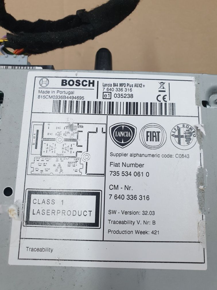 Radio CD Lancia Delta 3 2011 rok ROZKODOWANE