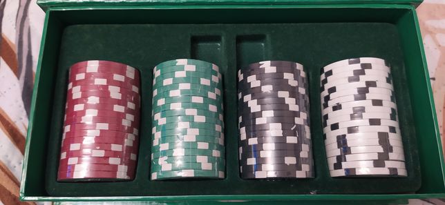 Покер набор фишек, карты