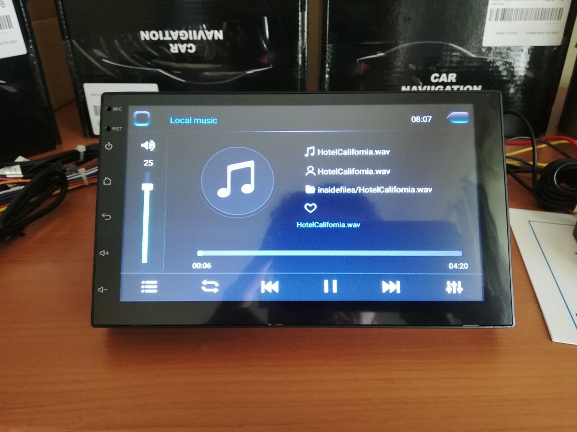 Rádio 2 din Android Novo ( GPS, Wi-Fi, Bluetooth, USB, mirror link)
