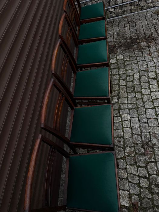 Krzesła PRL lata 50 w stylu ala Art Deco antyk 6 szt drewniane retro