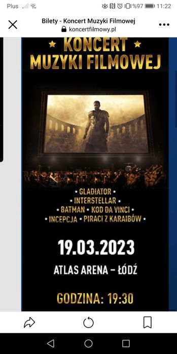 Koncert Filmowe - Atlas Arena Łódź- 19.03.2023 . 19;30