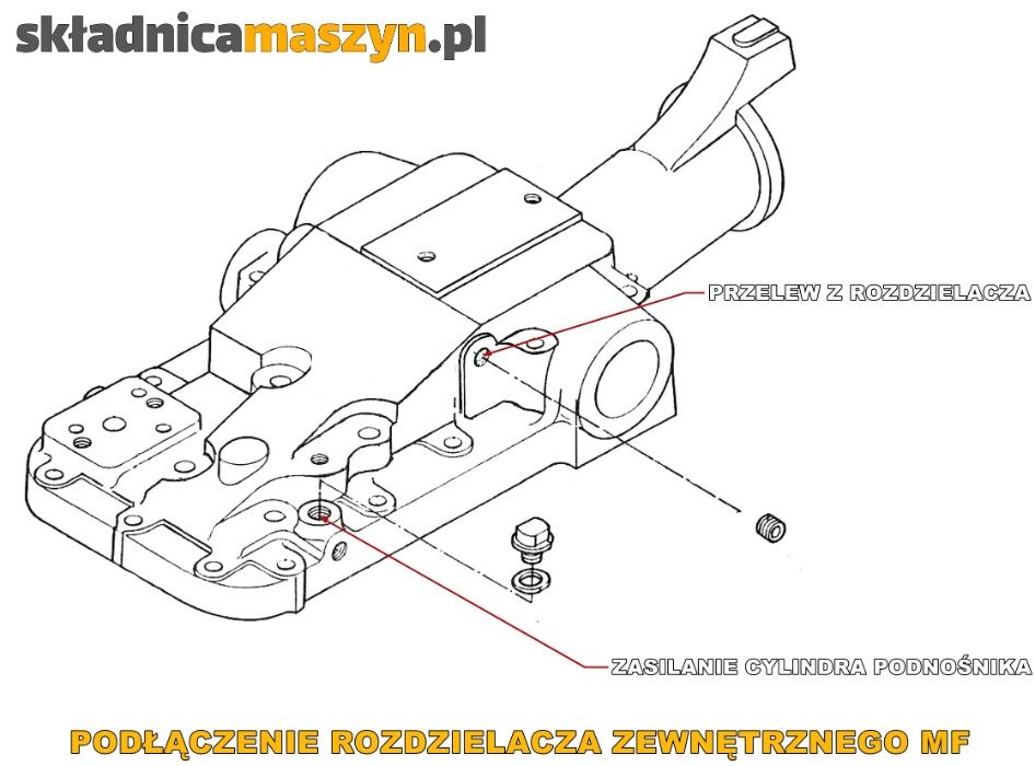 Rozdzielacz hydrauliczny zewnętrzny MF Massey Ferguson 2-sekcje pływaj