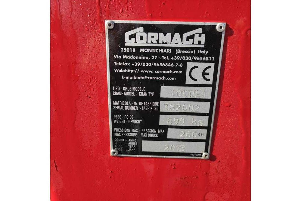 hds manipulator cormach 4000 radiowy hiab palfinger fassi na busa