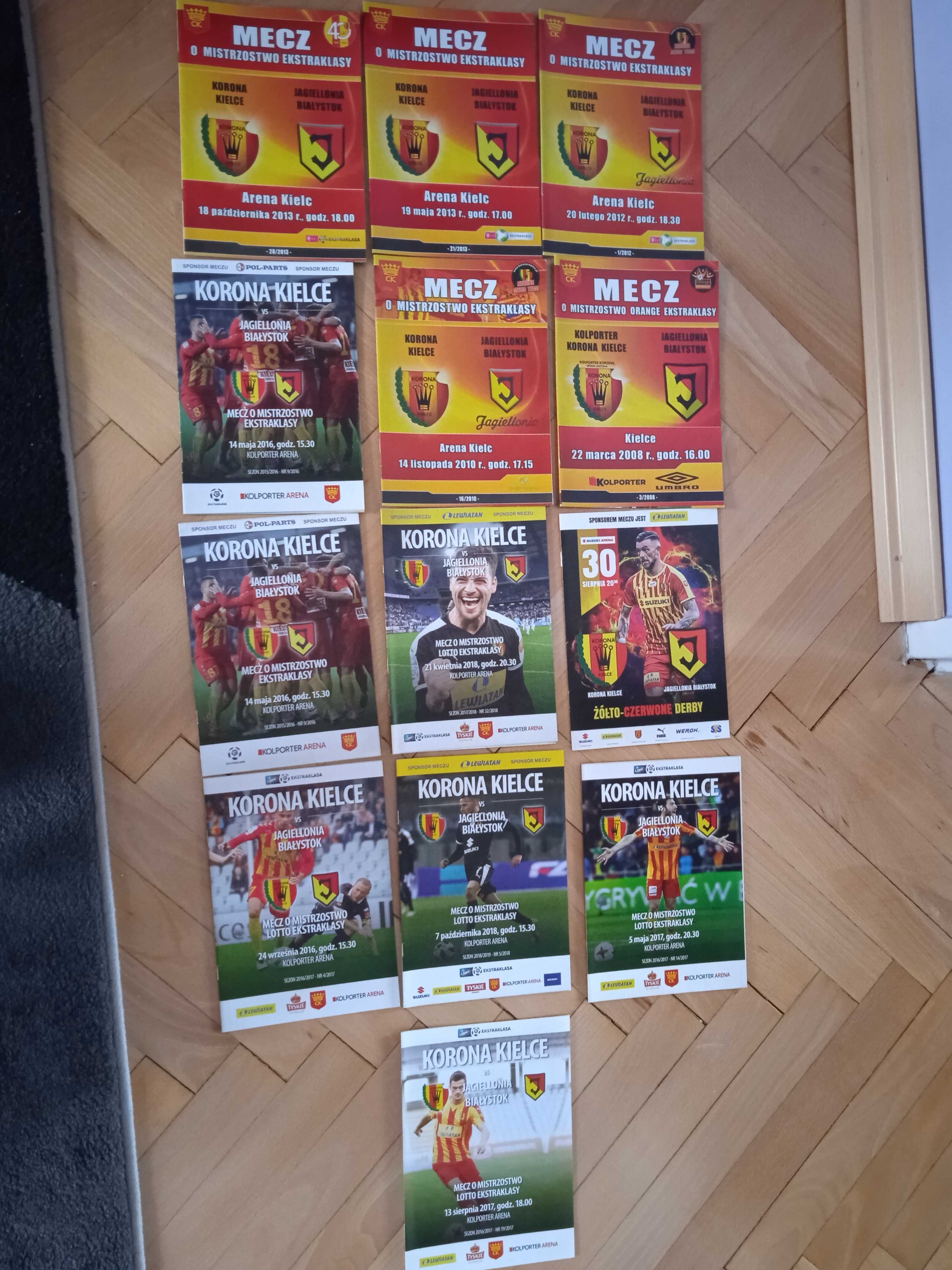 programy meczowe Korona Kielce -Jagiellonia Białystok  12 sztuk