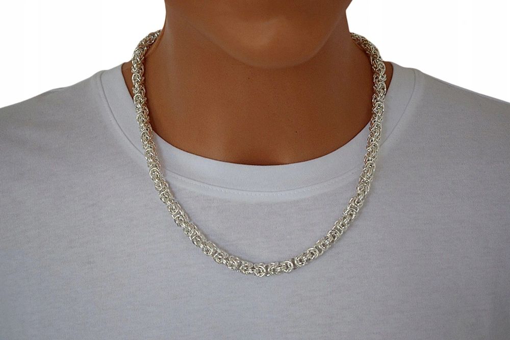 Srebrny Łańcuszek Splot Królewski 7,00 mm pr 925 Grawer Gratis