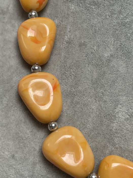 Bakelit Stary Naszyjnik z Prl