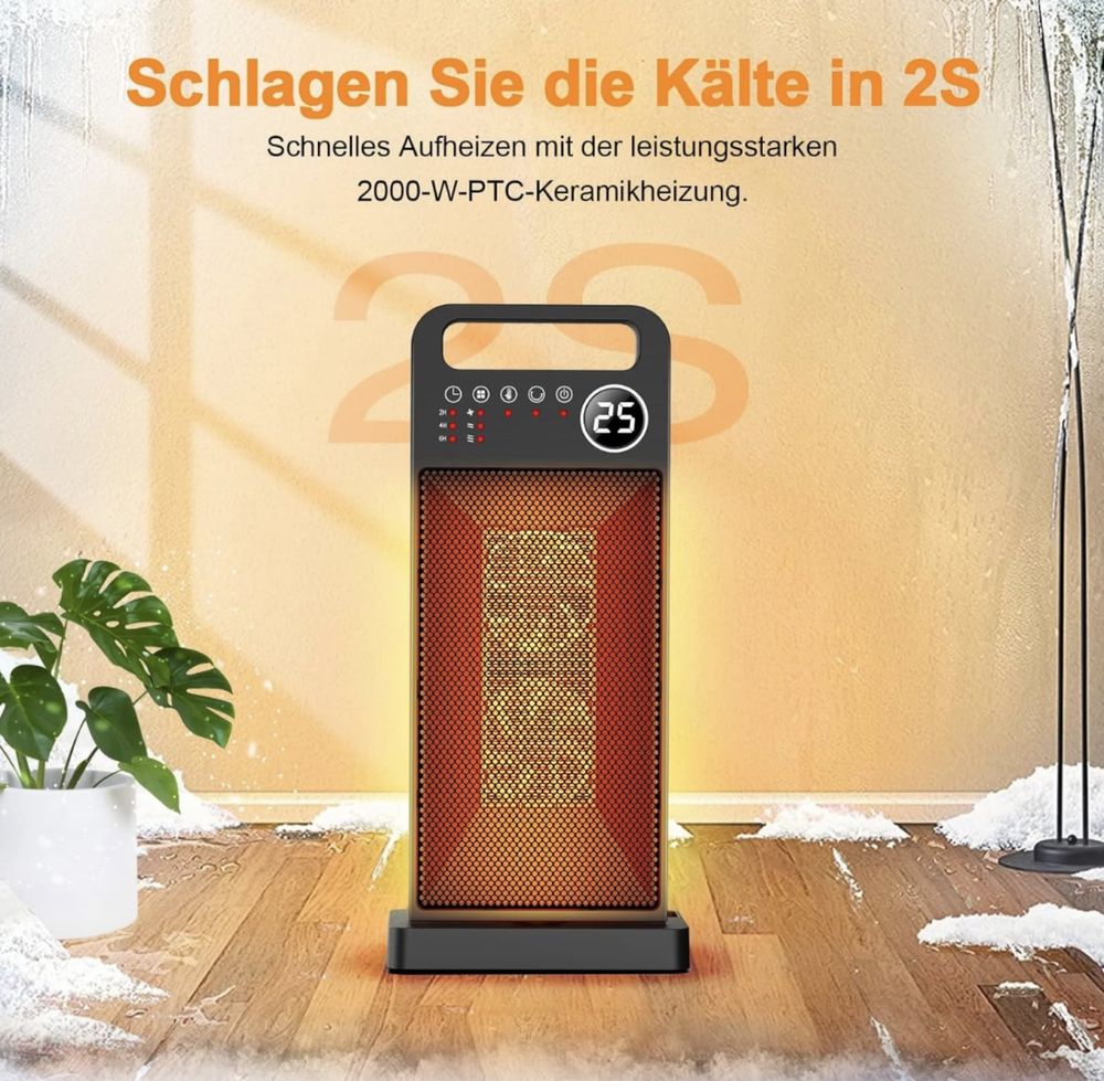 Termowentylator ceramiczny z pilotem