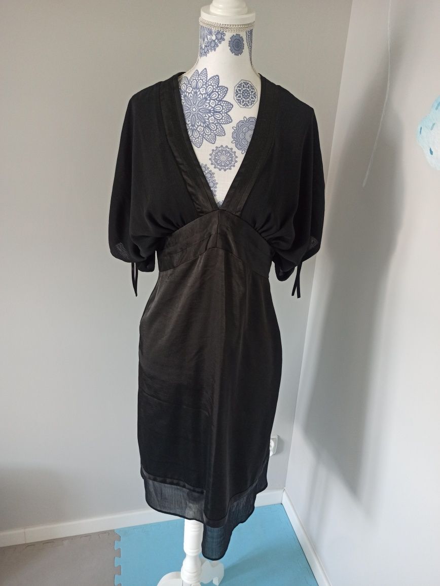 Czarna sukienka kimono rozmiar 36