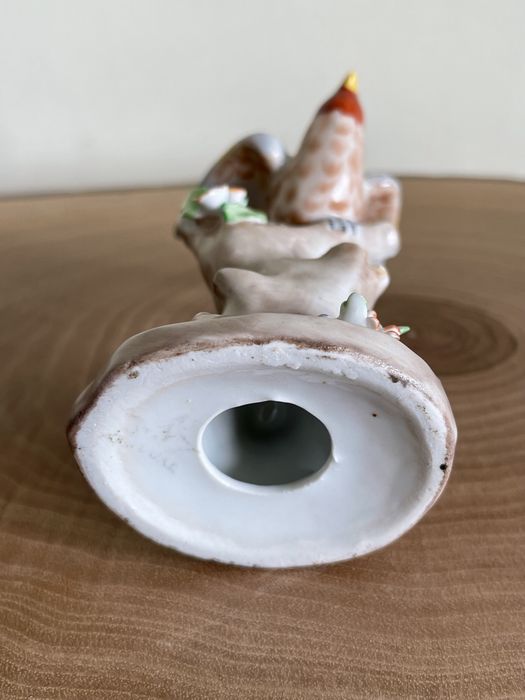Figura porcelana Artibus Ave Passarinho Pintasilgo Biscuit