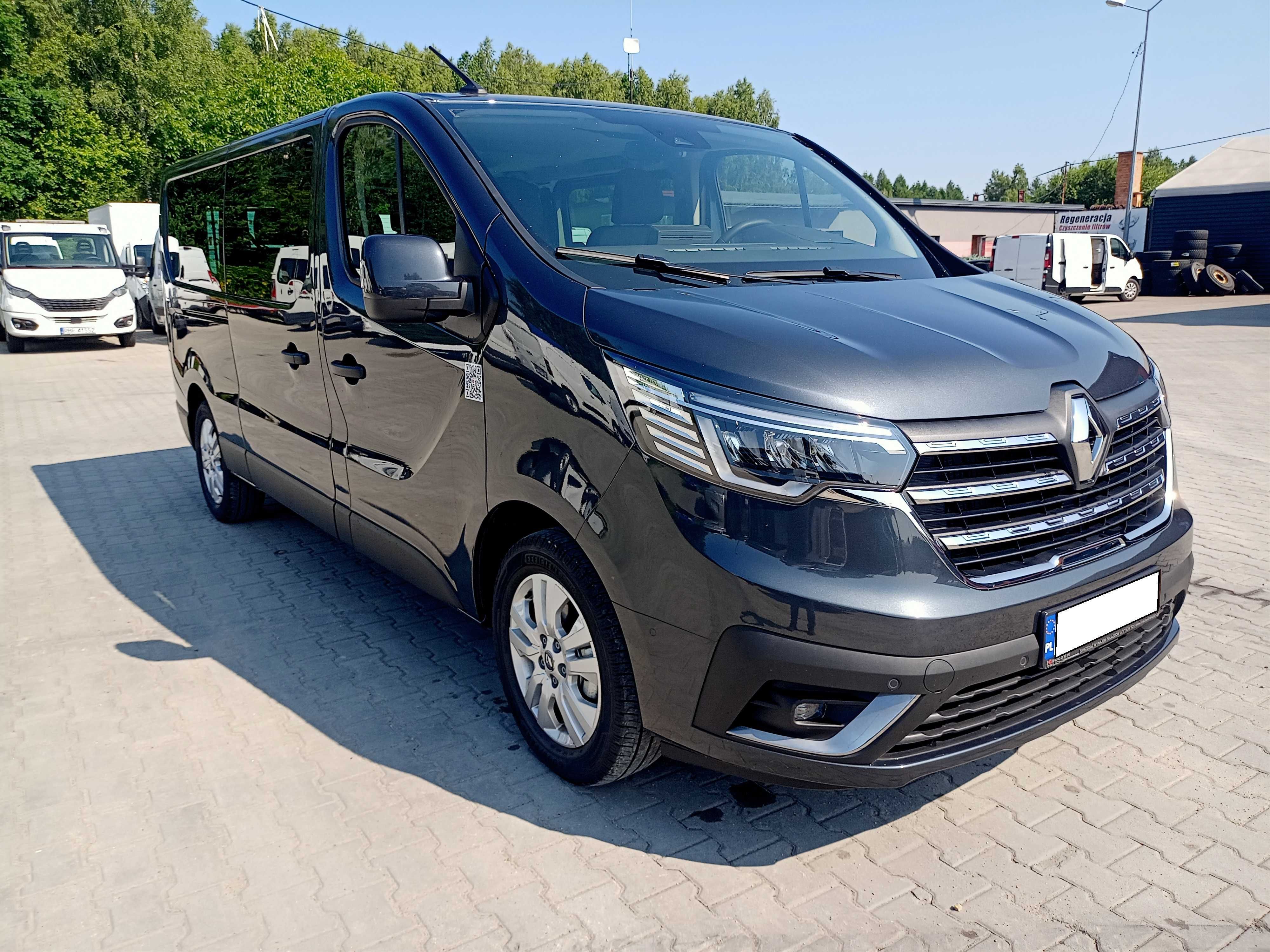 Wynajem busa Renault Trafic/2023r/ 150KM/9 osobowy/pełne wyposażenie/