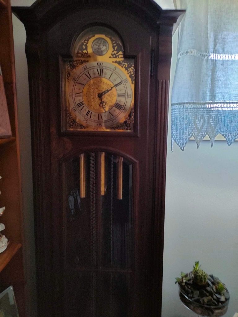 Relógio antigo de pêndulo "tempus Fugit"