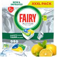 Kapsułki do zmywarki Fairy Platinum 100szt lemon all in on ORYGINALNE