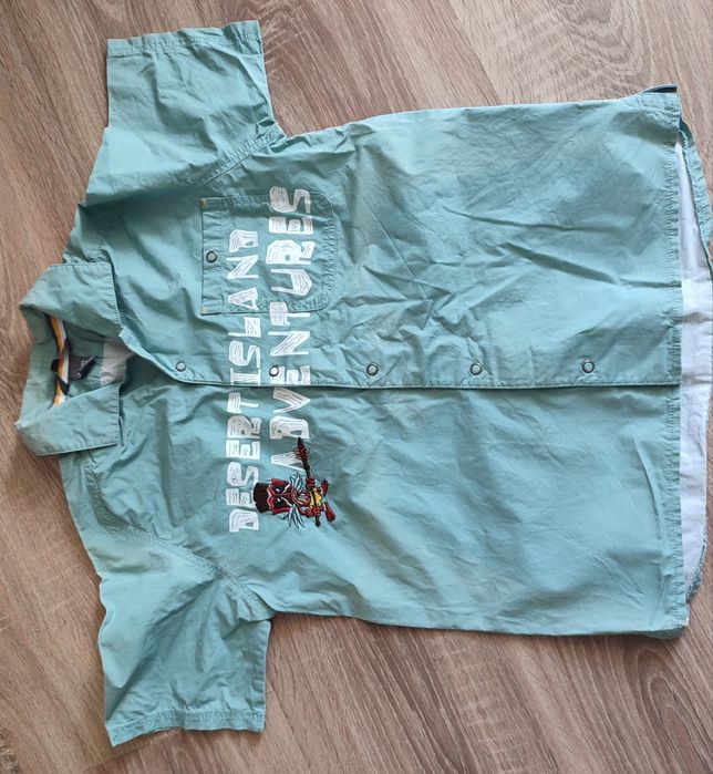 Koszula chłopięca zielona 128 H&M 100% bawełna