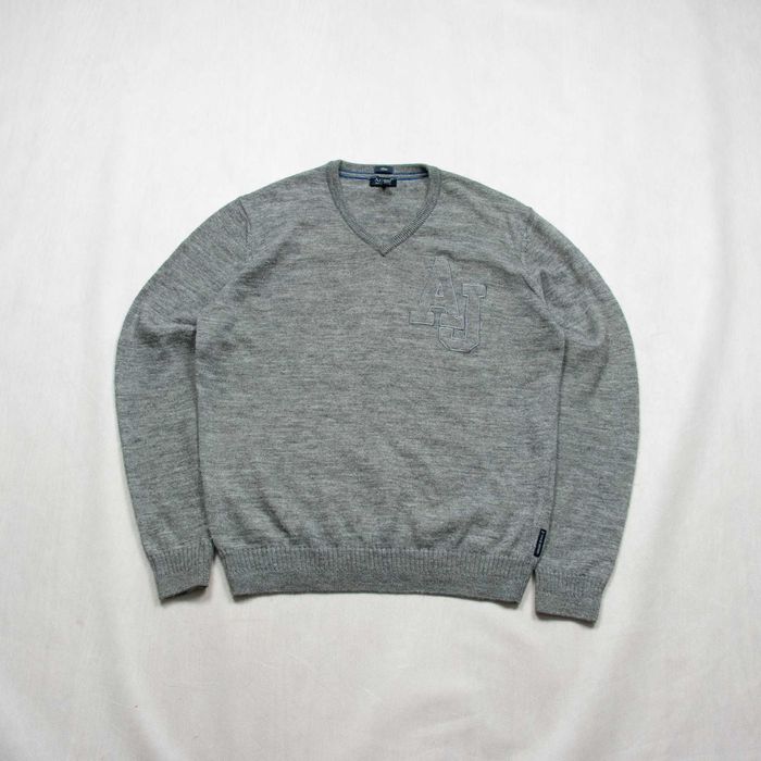 Armani Jeans slim sweter  XL/XXL wełna/alpaka vneck