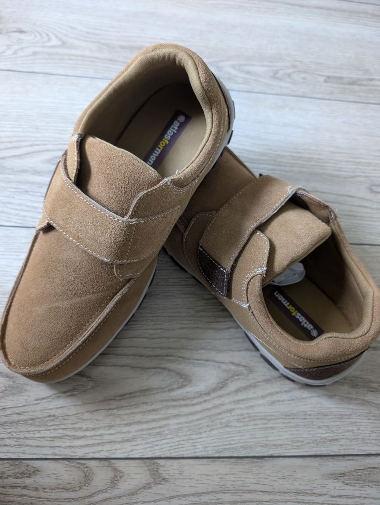 Okazja Nowe buty mokasyny na rzep Atlas For Men kolor carmel rozmiar 4