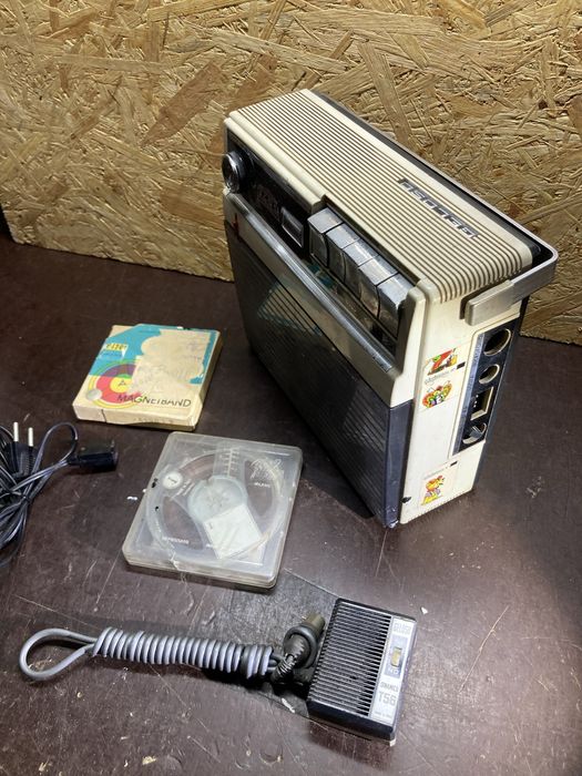Magnetofon szpulowy Geloso G570 oldschool mikrofon