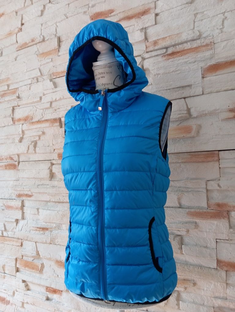 Bezrękawnik kamizelka niebieska unisex kaptur FB SISTERS r.XS.   S.T.J