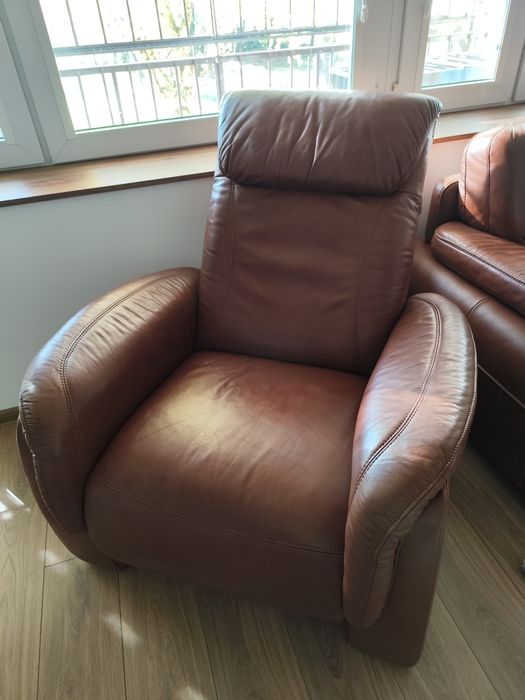 fotel skórzany poltron frau rozkładany